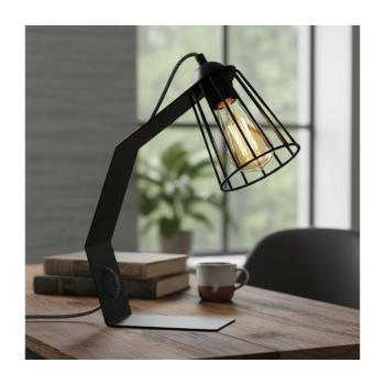 Asztali lámpa NANDO 1xE27/15W/230V fekete LN-1.320/CZARNY kép