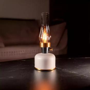 Asztali lámpa OLIA USB IP44 beige kép