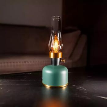 Asztali lámpa OLIA USB IP44 green kép