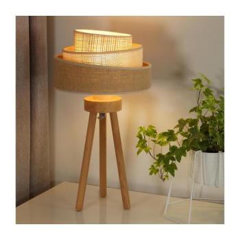 - Asztali lámpa YUTE TRIO 1xE27/15W/230V átm. 25 cm barna/szürke/bézs 603836 kép