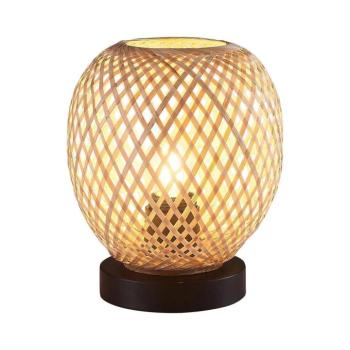 Asztali lámpa ZANZIBAR 1xE27/20W/230V átm. 18 cm bambusz 329202 kép