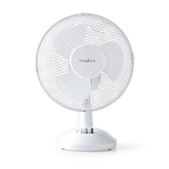 Asztali ventillátor | Hálózati Áramellátás | Átmérő: 230 mm | 22 W | Oszcilláló | 2-sebességes | Fehér kép