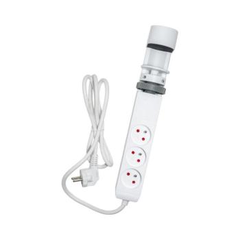 - Asztalra rögzíthető hosszabbító kábel, 3 aljzat, E típus + 2xUSB-A + 1xUSB-C, 1,5 m, fehér 52001088 kép