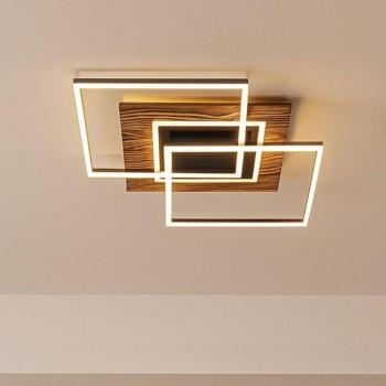 Atacama M Plus LED mennyezeti világítás, tölgy/fekete, fa, RGBW kép