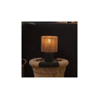 Atmosphera - Asztali lámpa KOBY 1xE14/40W/230V kender/fekete 202668B kép