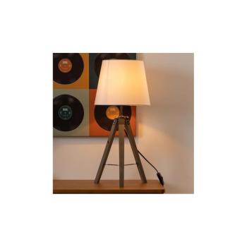 Atmosphera - Asztali lámpa RUNO 1xE27/25W/230V fa/fehér 136663A kép