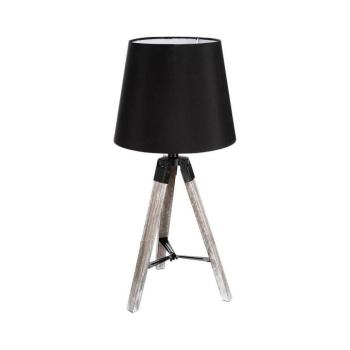 Atmosphera - Asztali lámpa RUNO 1xE27/25W/230V fa/fekete 136663 kép