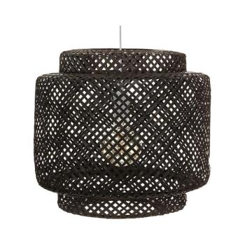 Atmosphera - Csillár zsinóron LIBY 1xE27/40W/230V bambusz/fekete 167670B kép