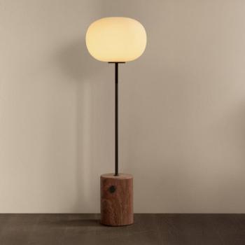 Audo álló világítás JWDA, bronz/piros, travertin, 130 cm, dimmelhető kép