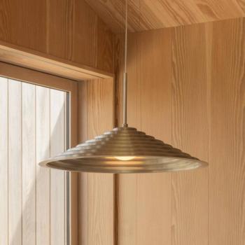 Audo LED lógó lámpa Chancery, Ø 75 cm, alumínium színű kép