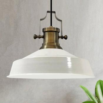 Augusta függőlámpa, fehér, Ø 40 cm, fém, E27, vintage kép