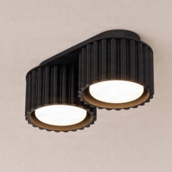 Aura 2 mennyezeti világítás, fekete, 2 izzós, hossza 21 cm, GX53 kép