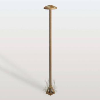Aura Disk LED ösvény világítás, magasság 100 cm, antik sárgaréz, IP65 kép