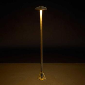 Aura Disk LED ösvény világítás, magasság 80 cm, antik sárgaréz, IP65 kép