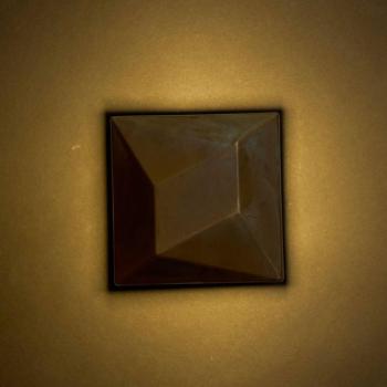 Aura Edge LED fali lámpa, kinyúlás 20 cm, antik sárgaréz, IP65 kép