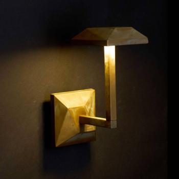 Aura Edge LED kültéri fali világítás, magasság 24 cm, antik sárgaréz kép
