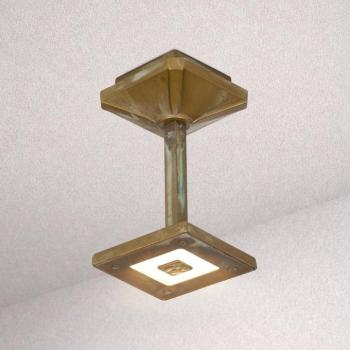 Aura Frame LED kültéri mennyezeti világítás, magasság 20 cm, antik sárgaréz kép