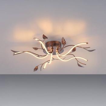 Aurelia LED mennyezeti lámpa, rozsdabarna, fém, 2 700 K, dimmelhető