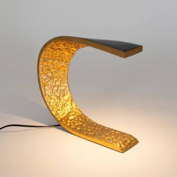 AUREONDA LED asztali világítás, fekete/arany, magasság 30 cm, fém kép