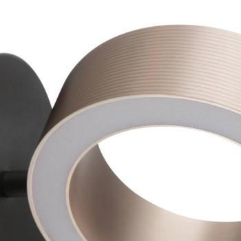 Axion LED fali világítás, fekete/barna, magasság 20 cm, dimmelhető. kép