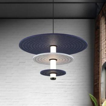 Azul LED lógó lámpa, magasság 31 cm, kék/szürke/fekete, filc kép