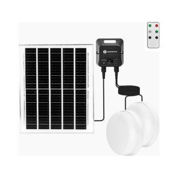 B.V. - 2 darabos készlet: LED napelemes mennyezeti lámpa LED/3,7V 12000 mAh IP65 + távirányító B1020135L kép