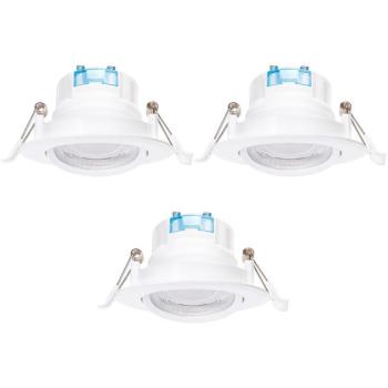 B.V. - 3 darabos szett süllyesztett LED lámpatest LED/5W/230V 3000K pr. 8,5 cm fehér B10405J49 kép