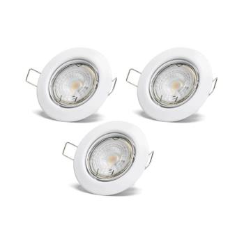 B.V. - 3 db-os LED süllyesztett mennyezeti lámpa szett, 1x GU10/4,5W/230V, 6500K, fehér B10307OT5 kép