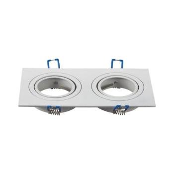 B.V. - Dupla keret GU10 foglalatú süllyesztett lámpatesthez 17,3x9,1 cm fehér B10405IGA kép
