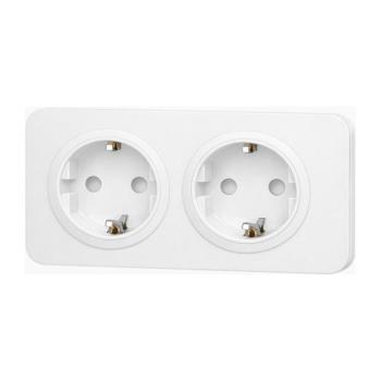 B.V. - Fali konnektor kerettel 2x SCHUKO 250V/16A fehér AI2750+2xAI2747 kép