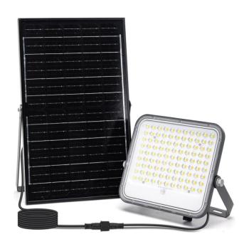 B.V. - Fényerőszabályozható LED napelemes fényvető LED/150W/3,4V IP66 + távirányító B1020133K kép