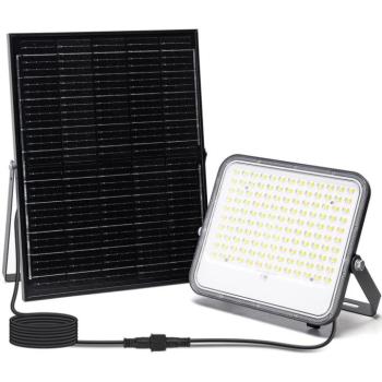 B.V. - Fényerőszabályozható napelemes LED-reflektor LED/200W/3,4V IP66 + távirányító B1020133L kép