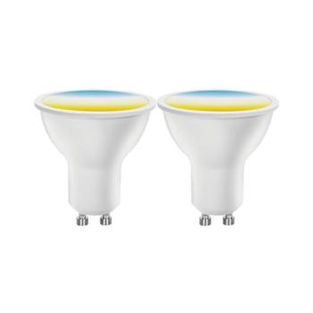 B.V. 2 db-os szett: dimmelhető MESH Smart LED-izzó GU10/6,5W/230V 2700-6500K + távirányító - S10301O36 kép