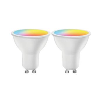 Aigostar B.V. SZETT 2x LED RGBW dimmelhető izzó MESH Smart GU10/6,5W/230V 2700-6500K - Aigostar S10301O34 kép