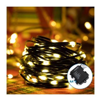 B.V. kültéri LED karácsonyi fényfüzér 100 LED, 8 funkció, 10,3m, IP44, meleg B10303K1J kép
