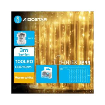 B.V. kültéri LED karácsonyi fényfüzér 100 LED, 8 funkció, 3xAA, IP44, meleg B10303K3E kép