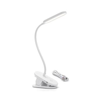 B.V. - LED Dimmelhető Asztali lámpa tölthető klipsszel LED/2,5W/5V 1200mAh fehér B10311J06 kép