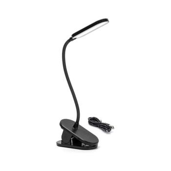 B.V. - LED Dimmelhető tölthető asztali lámpa klipsszel LED/2,5W/5V fekete B10311J05 kép