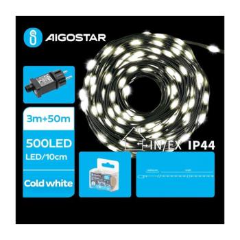 B.V. - LED-es kültéri karácsonyi fényfüzér, 500 LED, 8 funkció, 53 m, IP44, hideg fehér B103031S0 kép