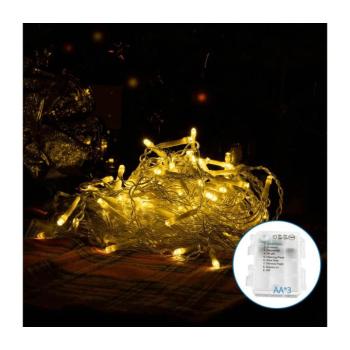 B.V. -LED Karácsonyi kültéri lánc 200xLED/8 funkció 3xAA 6x1,5m IP44 meleg fehér B10303K47 kép