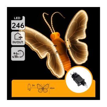 B.V. - LED kültéri karácsonyi dekoráció 234xLED IP44 meleg fehér pillangó B10303AGGA kép
