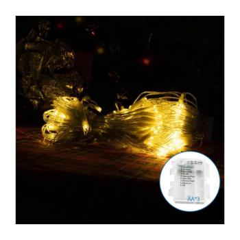 B.V. -LED Kültéri karácsonyi fényfüzér 100xLED/8 üzemmód 3xAA 8x0,6m IP44 meleg fehér B10303K3W kép