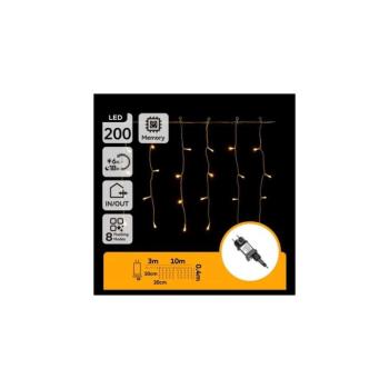 B.V. - LED kültéri karácsonyi fényfüzér 200xLED/3,6W/230V/8 funkció 10x0,4m IP44 meleg B103031Q9 kép
