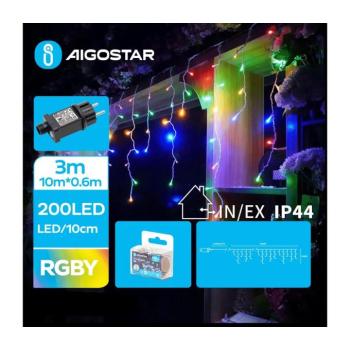 B.V. - LED kültéri karácsonyi fényfüzér 200xLED/8 funkció 13x0,6m IP44 többszínű B103031QH kép