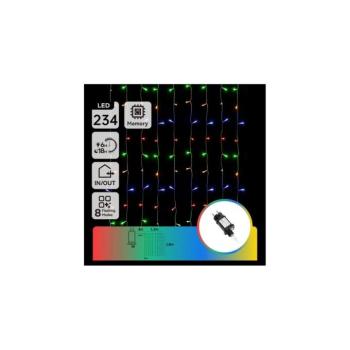 B.V. - LED Kültéri karácsonyi fényfüzér 234xLED/8 funkció 1,2x1,8 m IP44 többszínű B10303ABHR kép