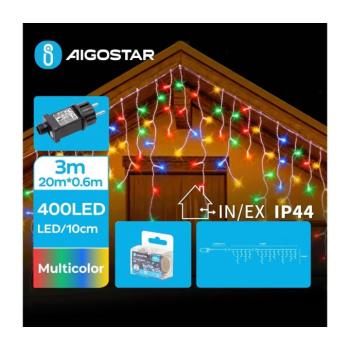 B.V. - LED kültéri karácsonyi fényfüzér 400xLED/8 funkciós 23x0,6m IP44 többszínű B103031QJ kép