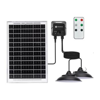B.V. - LED napelemes csillár érzékelővel 2xLED/35W/12V 6000mAh 6500K átm.15cm + távirányítóval B1020135S kép