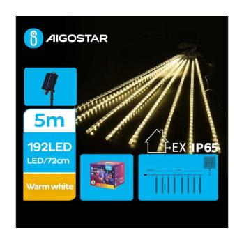 B.V. - LED napelemes karácsonyi fényfüzér 192xLED/8m IP65 meleg fehér B10201OM8 kép
