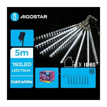 B.V. - LED napelemes karácsonyi fényfüzér 192xLED/8m IP65 hideg fehér B10201OM9 kép