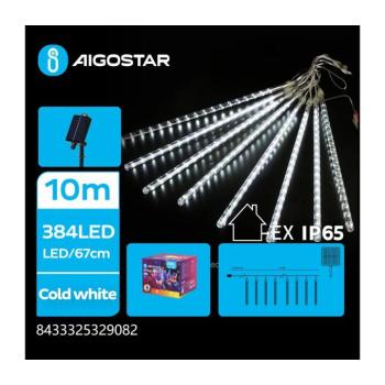 B.V. - LED napelemes karácsonyi fényfüzér 384xLED/13m IP65 hideg fehér B10201ON3 kép